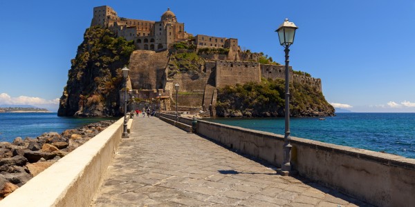 amazing aragon castle view in the island of ischia